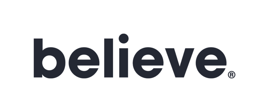 Le logo de la société Believe